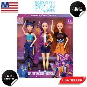 SETS OF 2 3PCS Kpop Demon Hunter Dolls Set Moveable 11.8" Figures Fast Shipping